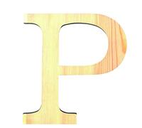 Artemio 19 cm en bois Motif lettre P en majuscules, de couleur Beige