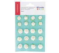 Artemio 20 Mini Roses Roses en Papier Blanc Fleur