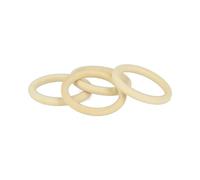 Artemio 21005036 Set de 4 Anneaux Ronds à Décorer, Bois, Beige, 48 x 5.5 mm