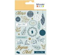Artemio 28X Stickers Epoxy Splendid Christmas