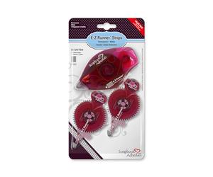 Artemio 3L01231 Kit de Dérouleur Adhésif Double Face E Z Runner, Colle, Rose, 12,3 x 2 x 22,8 cm