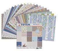 Artemio 40 Feuilles Papiers Scrapbooking 30.5 x 30.5 - Assortiment Papiers Totem - Bloc Papier Totem