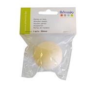 Artemio 50 mm Perle en Bois, Beige