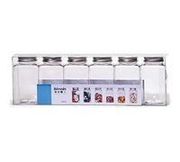 Artemio 6 flacons plastique – bouchon métal – incolore – 4,5x9 cm