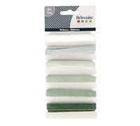 Artemio 6 Rubans Velours Vert-1 CM X 1 M-Misty Winter Mousse Blanc