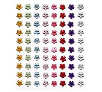 80 Fleurs strass adhésives - Artémio