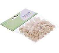 Artemio Perles en bois rondes Perle bois rond 12 mm 80 pièces Beige