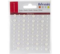 Artemio - Adhésive - 80 Strass Perles Ivoire, Blanc