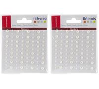 Artemio - Adhésive - 80 Strass Perles Ivoire, Blanc (Lot de 2)