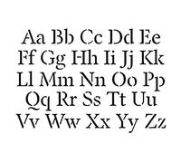 Artemio Alphabet Times Pochoir Home Déco -, Plastique, Noir, 15,5 x 0,2 x 19,5 cm 15020025