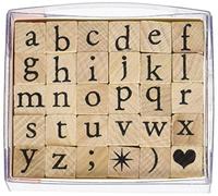 Artemio ARTA60 Set de Tampons en Alphabet Minuscules Bois Multicolore 6 x 3 x 5 cm