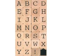 Artemio ARTA71 Set de Tampons en Alphabet Majuscules Bois Multicolore 8,5 x 3 x 14,5 cm