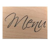 Artemio ARTHB143 Menu Tampon B Texte Bois Multicolore 2,6 x 2,5 x 3,6 cm