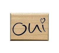 Artemio ARTHB95 Oui Tampon B Texte avec Cœur Bois Multicolore 2,6 x 2,5 x 3,6 cm