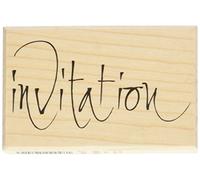 Artemio ARTHF382 Invitation Tampon F Texte N°2 Bois Multicolore 4,5 x 2,5 x 7 cm