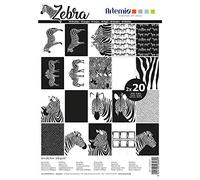 Artemio Bloc de 40 Feuilles de Papier Scrapbooking A4 Safari