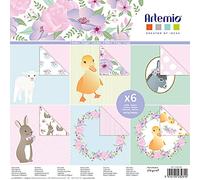 Artemio Bloc de 6 Feuilles Photo Recto Verso 30x30 cm Happy Spring