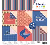 Artemio Bloc de 6 feuillets Bonheur 30x30 cm