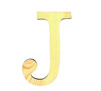 Artemio Bois 19 cm Lettre J en majuscules, de Couleur Beige