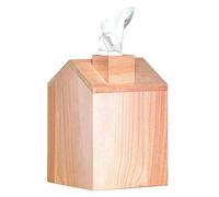 Artemio Boîte à mouchoirs en Bois en Forme de Maison Beige 13 x 19 x 13 cm