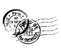 Artemio Tampon postal en bois ARTHE458 Noir 4,5 x 2,5 x 5,6 cm
