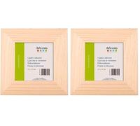 Artemio Cadre Photo en Bois, 13cm x 13cm, Bois, Beige, 21 x 1 x 21 cm (Lot de 2)