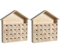 Artemio Calendrier Avent Maison 31,5 x 7 x 34 cm, Bois 14002797 (Lot de 2)