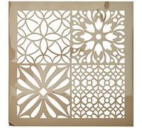 Artemio Carreau Ciment Fleurs Pochoir Home Déco -, Plastique, Multicolore, 30,5 x 0,2 x 35 cm 15030026