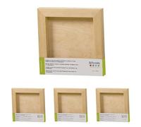 Artemio Châssis Bois 3D à Décorer, Bois, Beige, 20 x 2 x 20 cm VITAB2020 (Lot de 4)