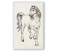 Artemio Cheval Tampon, Bois, Beige, 4,5 x 2,5 x 7 cm PEF2082
