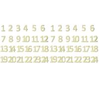 Artemio Chiffres de L'Avent, Autre, Multicolore, 11 x 0,5 x 13 cm 13070122 (Lot de 2)