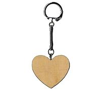 Artemio Coeur à Décorer Porte Clé, Bois, Beige, 4,5 x 0,5 x 10 cm 14001482