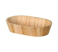 Artemio Corbeille en Bois Ovale, Bois, Beige, 28 x 6 x 18 cm