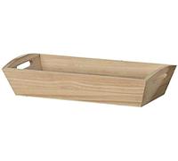 Artemio Corbeille en Bois Rectangle, Bois, Beige, 28 x 9 x 14 cm
