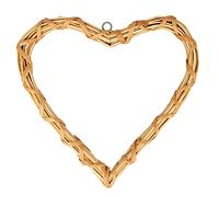 Coeur en osier 20x20 cm Beige G