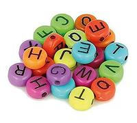 Perle Dé Alphabet 7mm Couleurs Vives 300 Pièces