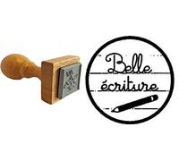 Artemio Ecole Rond Belle Ecriture Tampon, Bois, Noir, 3,5 x 3,5 x 3,5 cm 10004153