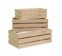 Artemio Mini cagettes en bois – Ensemble 3 pièces