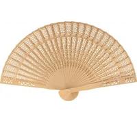 Éventail en bois à décorer - 20 cm Beige