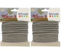 Artemio Fil à Tricoter 5 mm x 5 m - Gris (Lot de 2)