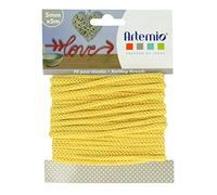 Cordon en tricotin tout fait jaune à5mm x 5m - artémio Jaune G
