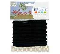 Cordon en tricotin tout fait noir à5mm x 5m - artémio Noir G