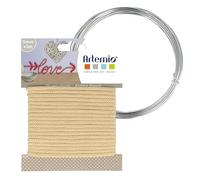 Artemio Fil à tricotin Vanille 5 mm x 5 m + Fil d'aluminium