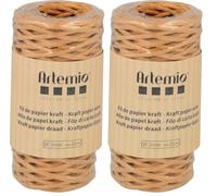 Artemio Fil de papier kraft 2 mm x 25 m (Lot de 2)