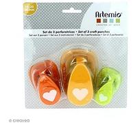 Artemio Fleur Lot de 3 Perforatrices, Métal, Multicolore, 19 x 6 x 16 cm 10003090