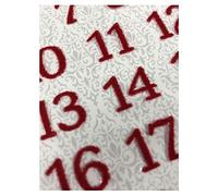 Artemio Flocked Stickers Numbers Red Barok