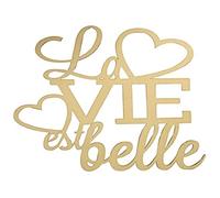 Artemio La Vie est Belle Support, Bois, Beige, 32,5 x 0,5 x 40 cm 14001951