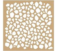 2 pochoirs Kraft Terrazzo et végétaux 20 x 20 cm - Artemio Marron