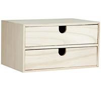Artemio Meuble Casier à Tiroirs, Bois, Beige, 24 x 16 x 13,3 cm 14002157