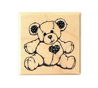 Artemio Naissance Petit Ours Tampon, Bois, Beige, 3,1 x 2,5 x 3,1 cm PEB997